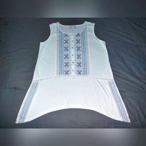 Logo by Lori Goldstein Tank Top with Embroidery